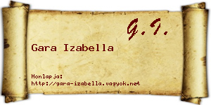 Gara Izabella névjegykártya